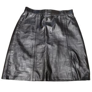 Vintage GIII Leather Designs Black‎ Leather Mini Skirt Woman's 5/6 Rocker Punk